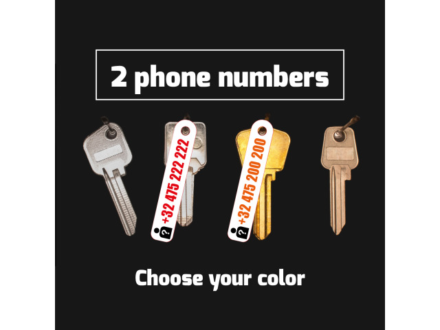 Lost key 2 contact numbers 2 x 20 contact numbers per board